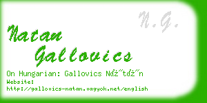 natan gallovics business card